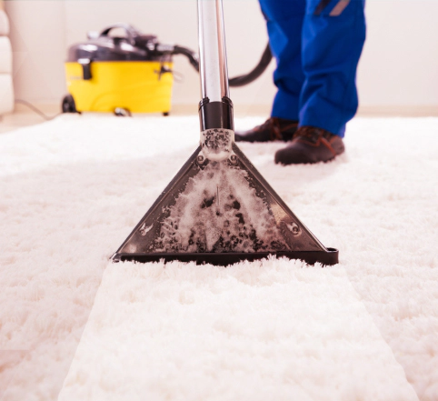 man cleaning white carpet madison WI